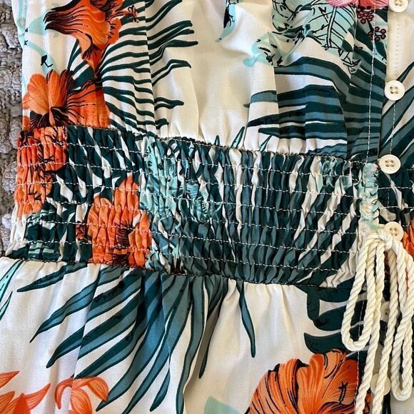 Milumia Women Button Up Floral Print Party Split Flowy Maxi Dress. Size Large. - Picture 11 of 14